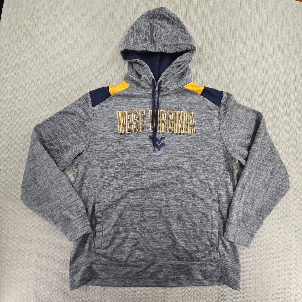 West Virginia Mountaineers Hoodie Sweatshirt Mens 2XL Gray Pullover Football